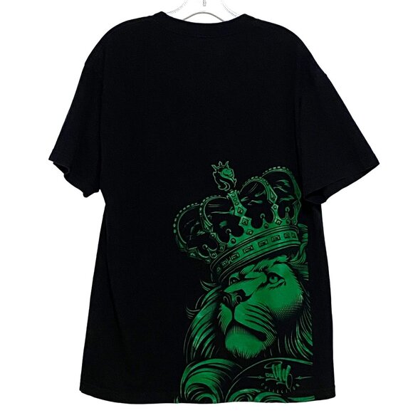 OG Abel Crowned Lion of Judah Mens T-Shirt L Black Y2K Hip Hop Streetwear - Picture 2 of 3